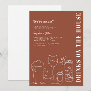 Terracotta Housewarming Party Invitation