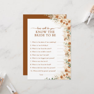 Terracotta How Well Do You Know the Bride Game