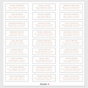 Terracotta   Individual Guest Address Labels