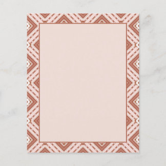 Terracotta & Ivory Geometric Diamond Pattern Flyer