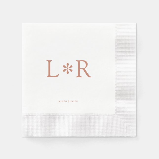 Terracotta & Ivory | Stylish Modern  Napkin (Front)