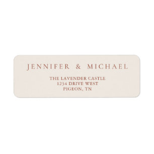 Terracotta Ivory Tone Simple Minimalistic Wedding