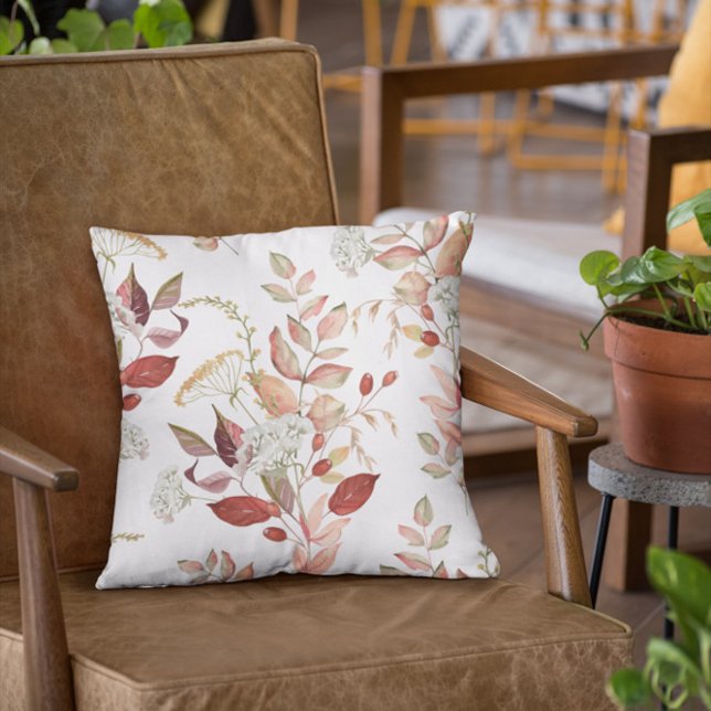 Terracotta Leaves Cushion (Creator Uploaded)