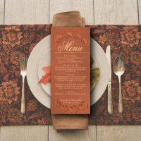 Terracotta Leaves Elegant Rustic Wedding