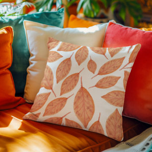 Terracotta Leaves Fall Pumpkin Cushion