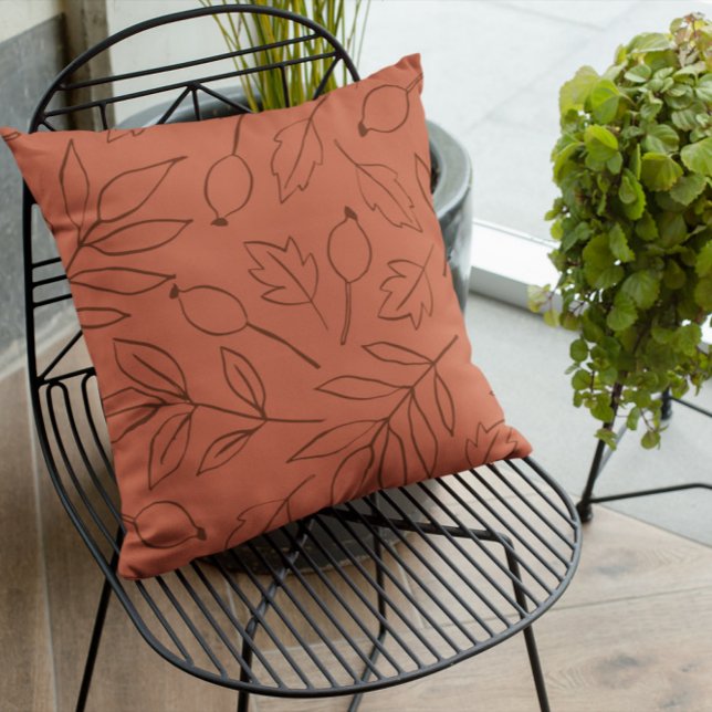 Terracotta Leaves Fall Pumpkin Cushion (Creator Uploaded)