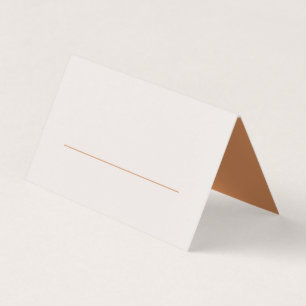 Terracotta Leaves Modern Wedding Place Card