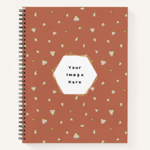 Terracotta Lily of the Valley Floral Pattern Notebook