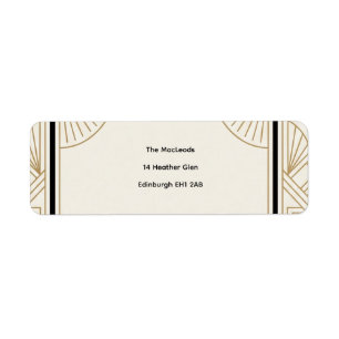 Terracotta Line Art Floral Return Address Label