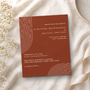 Terracotta Line Art Geometric Boho Budget Flyer