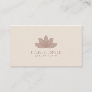 Terracotta Lotus Flower Custom Name Yoga Business Card
