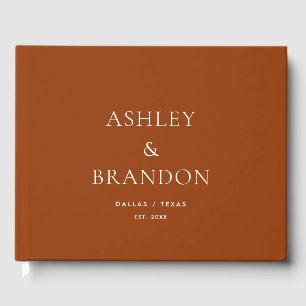 Terracotta Luxury Wedding Custom Guest Book
