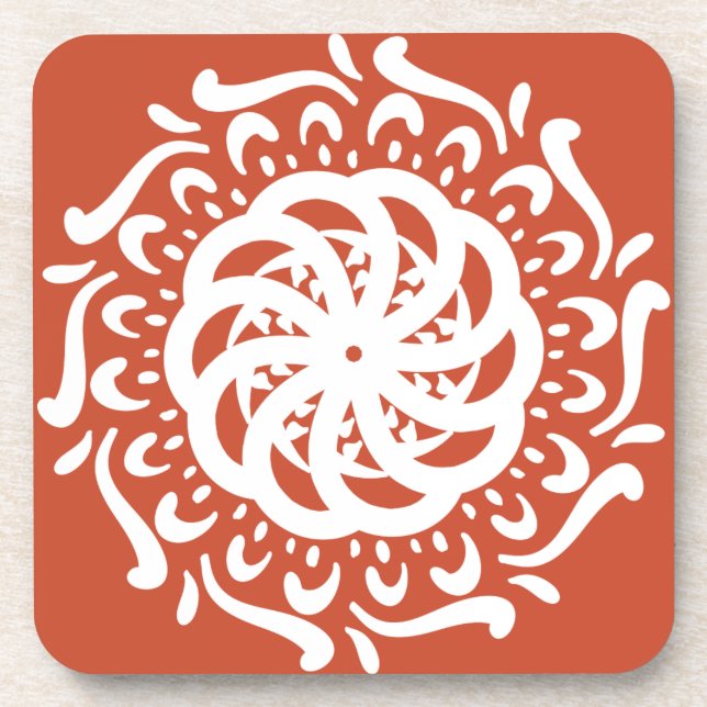 Terracotta Mandala Coaster (Front)