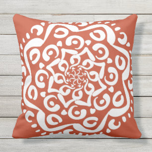 Terracotta Mandala Cushion