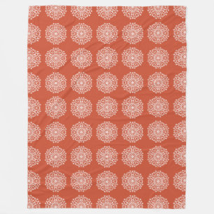 Terracotta Mandala Fleece Blanket