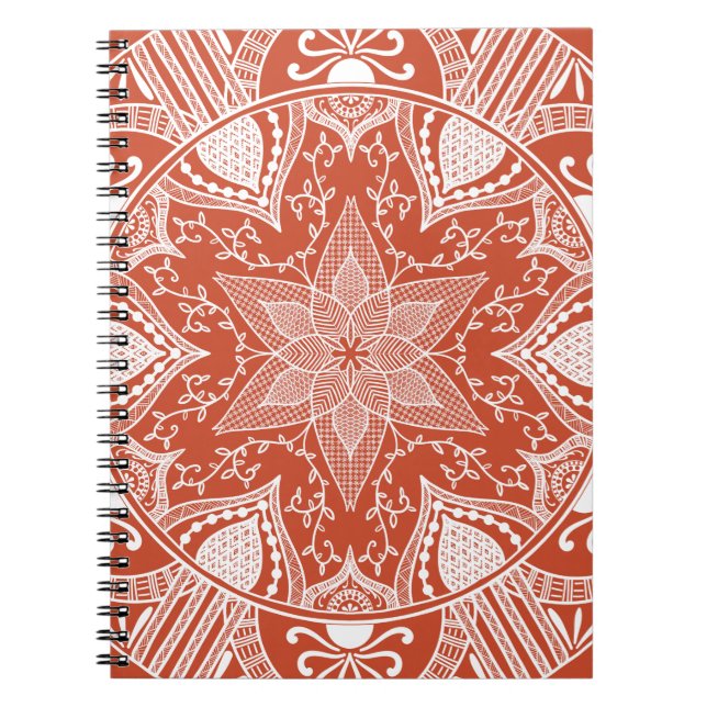 Terracotta Mandala Notebook (Front)