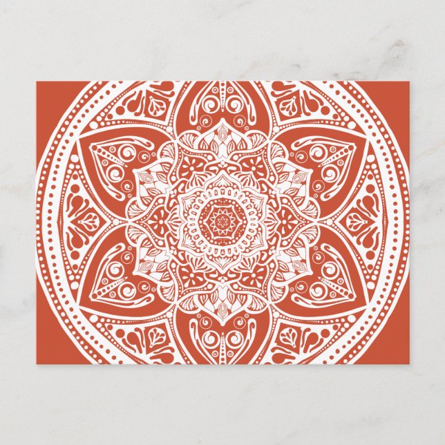 Terracotta Mandala Postcard (Front)