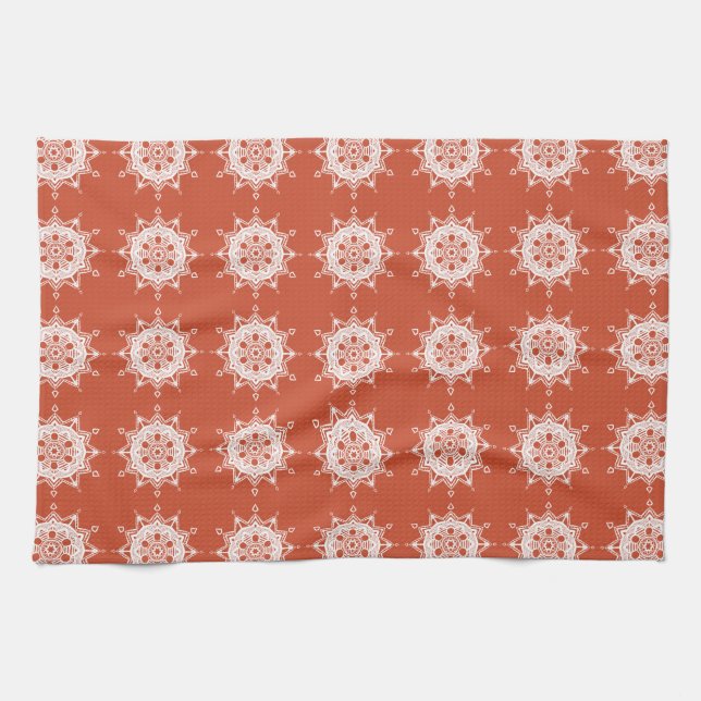 Terracotta Mandala Tea Towel (Horizontal)