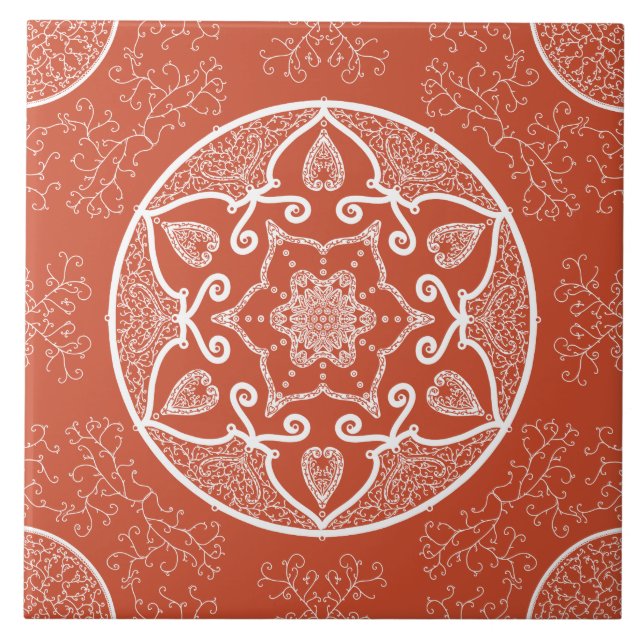 Terracotta Mandala Tile (Front)