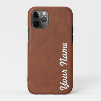 Terracotta Marble Custom Name Personalised iPhone 11 Pro Case