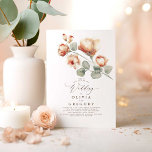 Terracotta Marsala Flowers Chic Boho Fall Wedding Invitation<br><div class="desc">Send your guests on an emotional journey. This elegant botanical wedding invitation is perfect for a fall wedding and makes an impression with its dreamy and romantic feel.</div>