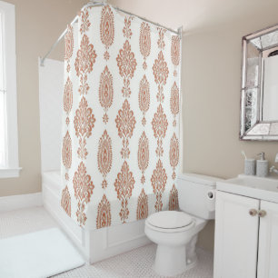 Terracotta Medallion Shower Curtain