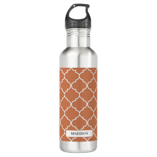 Terracotta Mediterranean Moroccan Pattern 710 Ml Water Bottle