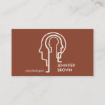 Terracotta Mind Science Human Head Psychologist Business Card<br><div class="desc">Terracotta Mind Science Human Head Psychologist</div>