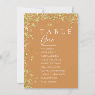 Terracotta Minimal Table Number Seating Chart