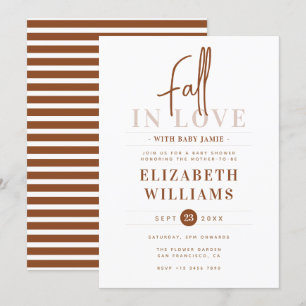 Terracotta Minimalist all in Love Baby Shower Invitation