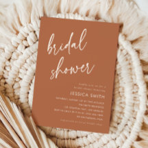 Terracotta Minimalist Bridal Shower