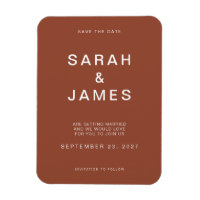 Terracotta Minimalist Modern Wedding Save the Date