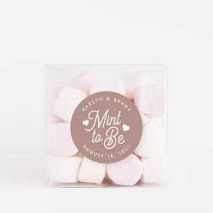 Terracotta Mint to Be Personalised Wedding Favou Classic Round Sticker