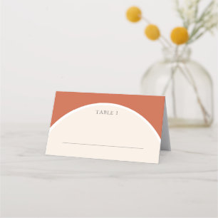 Terracotta Modern arch simple boho  Place Card