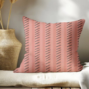 Terracotta Modern Boho Stripes Cushion