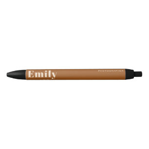 Terracotta Modern Business Office  Black Ink Pen