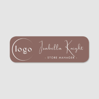 Terracotta | Modern Elegant Minimalist Name Tag