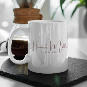 Terracotta Modern Minimalist Elegant Business Logo Coffee Mug