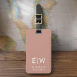 Terracotta Modern Monogram Minimalist Luggage Tag<br><div class="desc">Elevate your travel experience with our Classic Elegant Modern Minimalist Monogram Luggage Tag. This meticulously designed accessory seamlessly combines timeless elegance with contemporary minimalism, ensuring your luggage stands out with sophistication. Crafted with precision and attention to detail, this luggage tag is more than just a practical item; it's a personalised...</div>