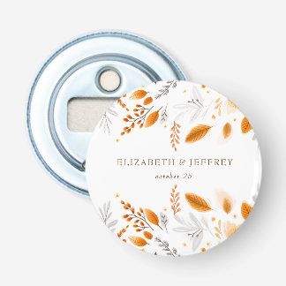  Terracotta Modern Script Elegant Fall Wedding Bottle Opener