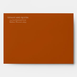 Terracotta Modern Wedding Envelope