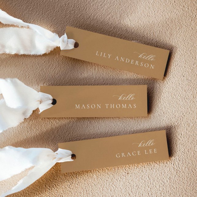 Terracotta Modern Wedding Place Card (Creator Uploaded)
