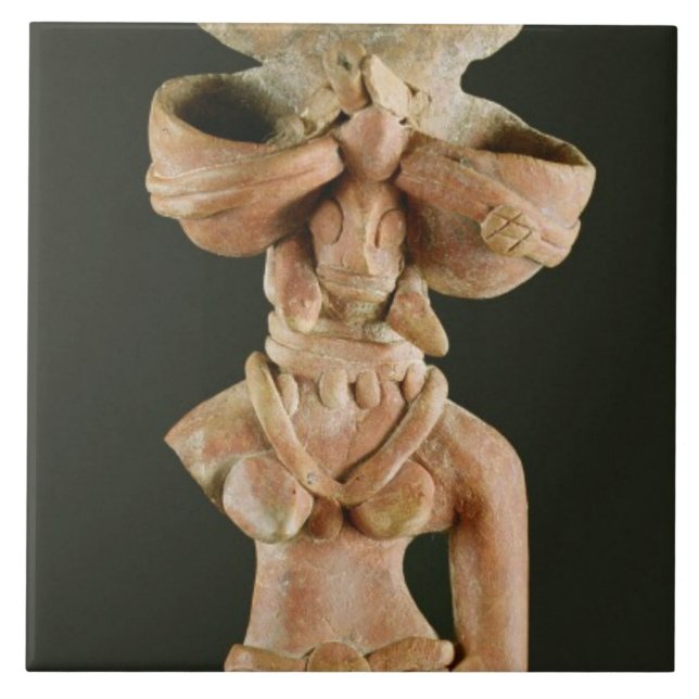 Terracotta Mother Goddess, Mohenjodaro, 2300-1750 Tile (Front)