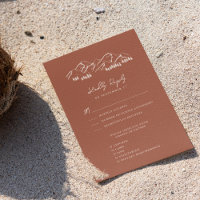 Terracotta Mountain Pine Tree Outdoor Wedding