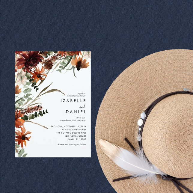 Terracotta Natural Rustic Wedding Flyer Invitation (Creator Uploaded)