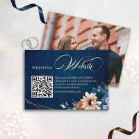 Terracotta Navy Blue Greenery Wedding Web Site