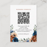 Terracotta Navy Blue Greenery Wedding Web Site