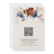 Terracotta Navy Blue Pampas Grass QR Code Wedding