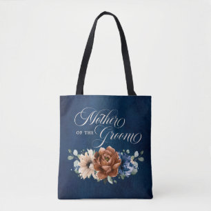 Terracotta Navy Greenery Mother of the Groom Tote Bag