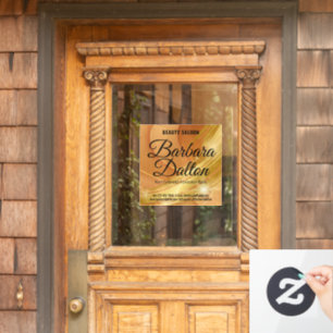 Terracotta Ocher Beige Gold. Business Accessories Window Cling